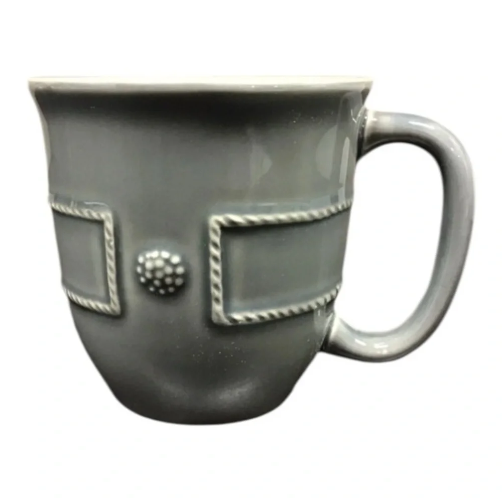 NEW Juliska Berry & Thread Grey French Panel Mug
